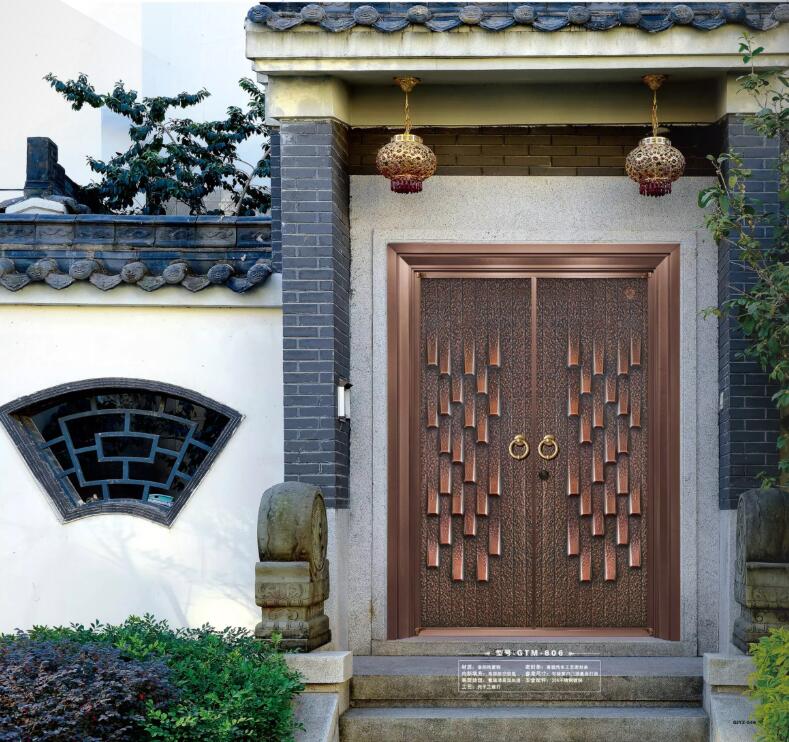 西安天卓新中式銅門，手工鍛打，古典魅力與現(xiàn)代藝術(shù)的碰撞