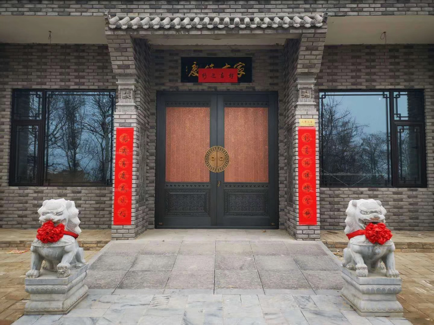 西安農(nóng)村庭院銅門(mén)，農(nóng)村中式院子