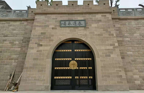 榆林農(nóng)村庭院銅門，超大圍墻院子銅大門